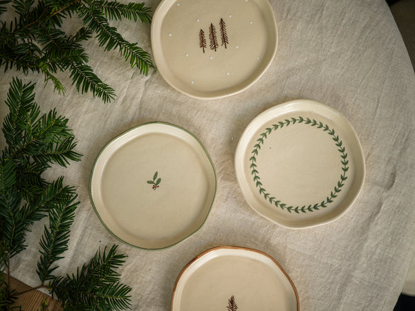 Christmas Small Serving Plate - Wreath