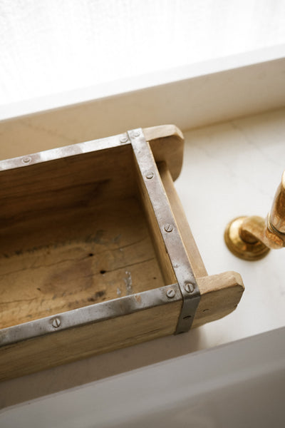 Vintage Wooden Brick Mould Box. Perfect for Kitchen herbs.