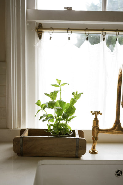 Vintage Wooden Brick Mould Box. Perfect for Kitchen herbs.