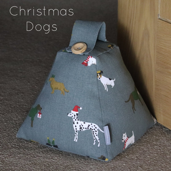 Dog door stop Handmade in Sophie Allport dog print Labrador Pug Dalmatian Cockapoo fabric