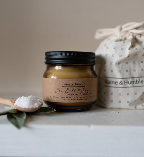 Soy wax jar candle - Sea Salt & Sage