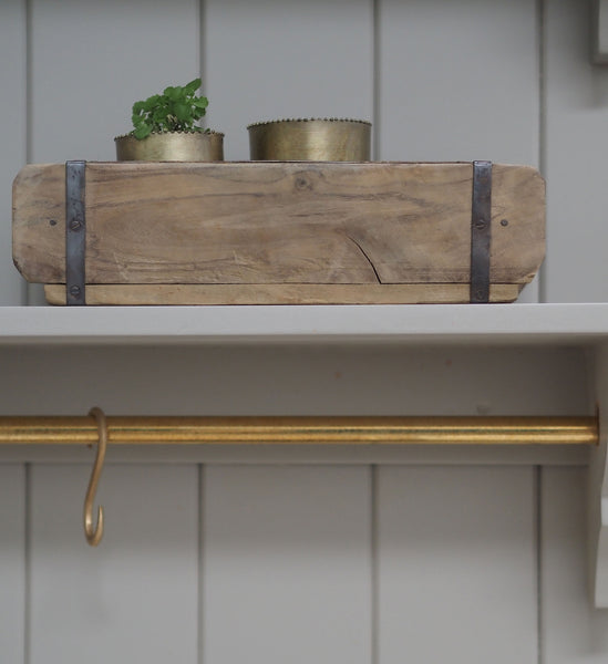 Vintage Wooden Brick Mould Box. Perfect for Kitchen herbs.