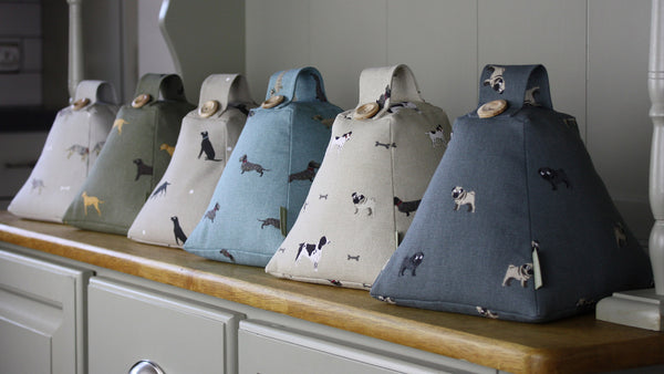 Dog door stop Handmade in Sophie Allport dog print Labrador Pug Dalmatian Cockapoo fabric