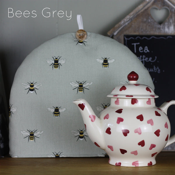 Sophie Allport tea cosy. Handmade in Labrador retriever, bees, robin, owl, pheasant chicken fabrics