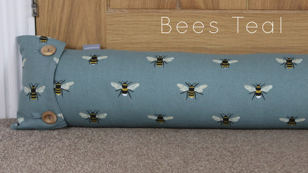 Sophie Allport draught excluder. Handmade by Harris and Home in animal Dog Stag Chicken Sheep Flamingo Christmas Fabric