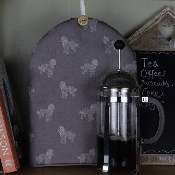 Cockapoo cafetiere coffee cosy. Cockapoo lover gift.