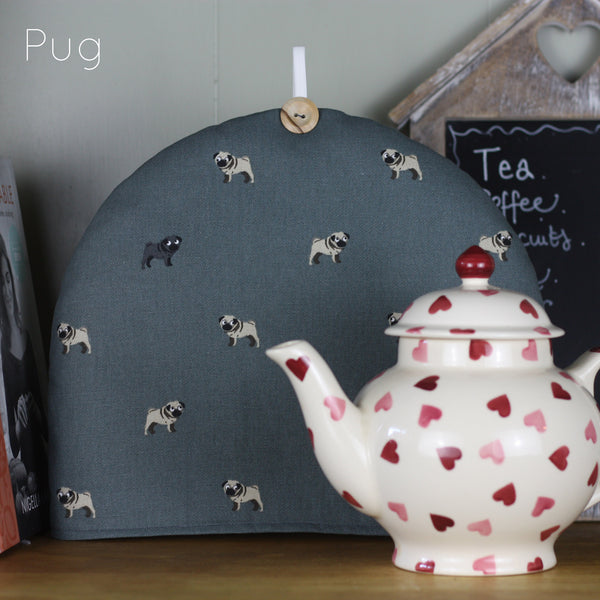 Sophie Allport tea cosy. Handmade in Labrador retriever, bees, robin, owl, pheasant chicken fabrics