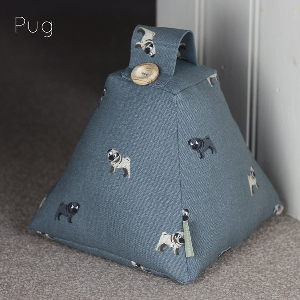 Dog door stop Handmade in Sophie Allport dog print Labrador Pug Dalmatian Cockapoo fabric